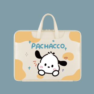 可爱帕恰狗电脑包手提14寸防水耐磨适用华为荣耀16.1苹果mac13.3戴尔游戏本小米出行收纳包大容量内胆包好看