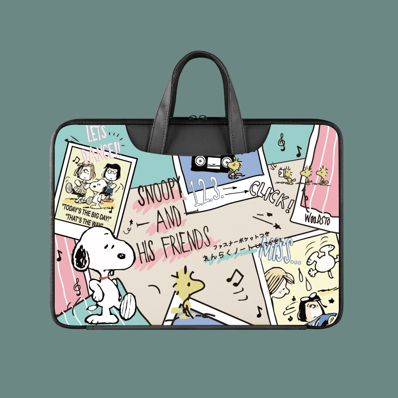 涂鸦卡通笔记本电脑包14英寸便携式轻便防水防震大学生适用华为荣耀16.1英寸戴尔游戏本小米15英寸防摔耐磨