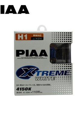 PIAA 汽车卤素长寿命增亮型灯泡远近光升级 H1 H7 4150K银白光