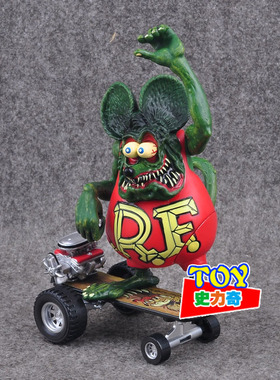 疯狂老鼠 芬克传奇 食油鼠 RatFink 滑板 套装 人偶手办公仔模型