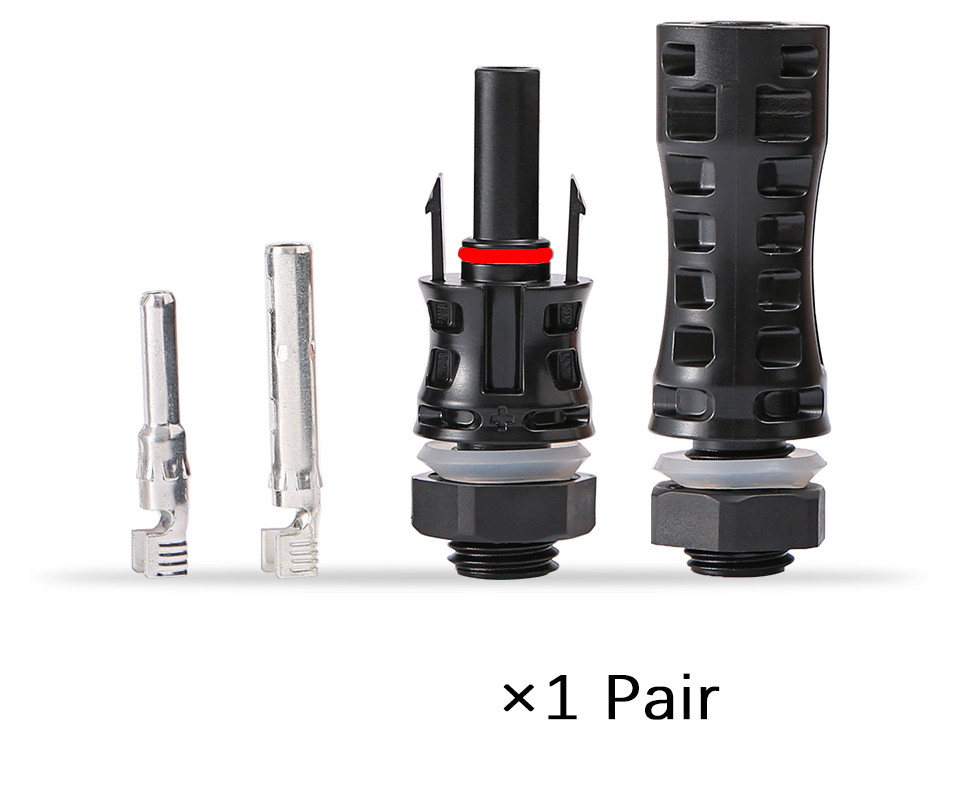 面板式 MC4光伏连接器光伏公母接头汇流箱逆变器面板插头防水IP67