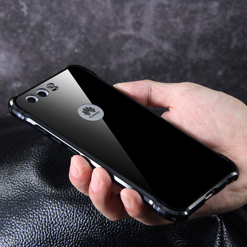 iy Rainbow Aluminum Metal Bumper Dazzle PC Back Cover Case for Huawei P10 Plus & Huawei P10