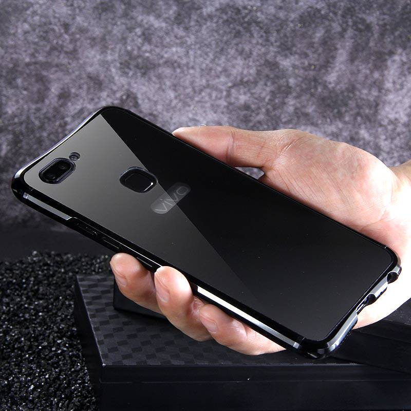 iy Rainbow Super Drop-proof Aluminum Metal Bumper Dazzle PC Back Cover Case for vivo X20