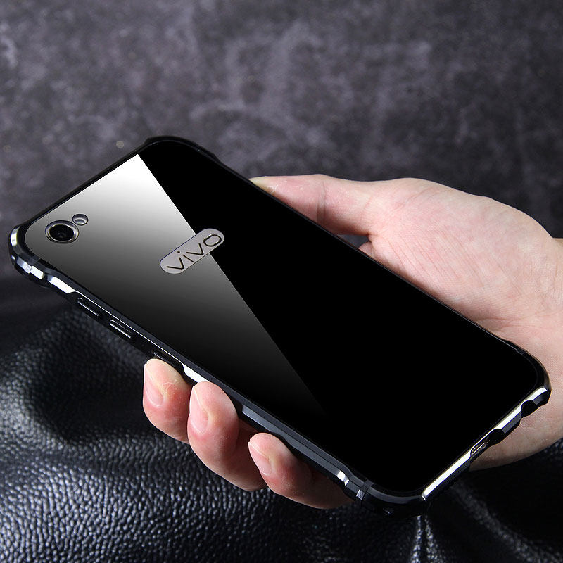 iy Rainbow Aluminum Metal Bumper Dazzle PC Back Cover Case for vivo X9s & vivo X9s Plus