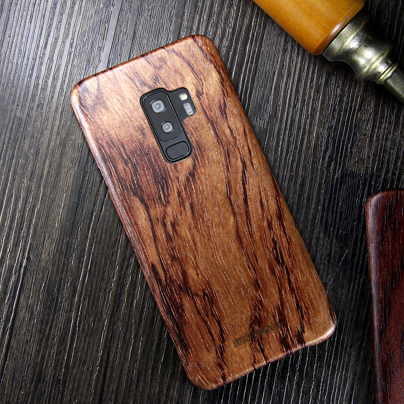 SHOWKOO Kevlar Natural Wood Ultra Slim Case Cover for Samsung Galaxy S9 Plus & Galaxy S9