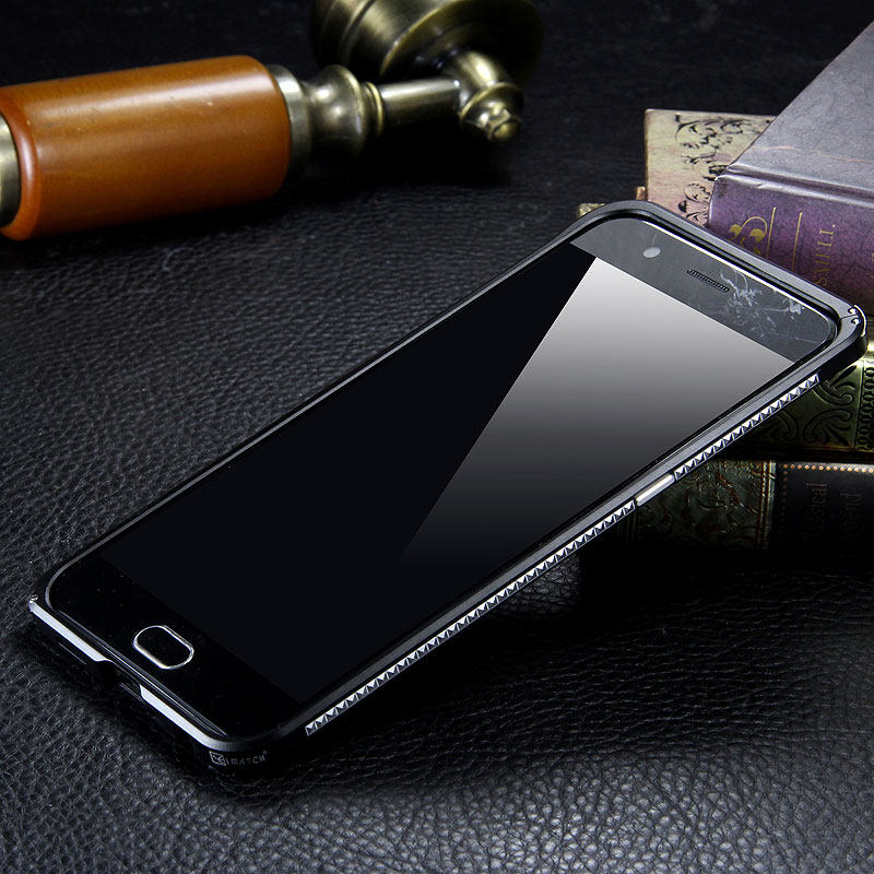 iMatch Slim Light Aluminum Metal Shockproof Bumper Case with Kickstand for OPPO R11 & OPPO R11 Plus