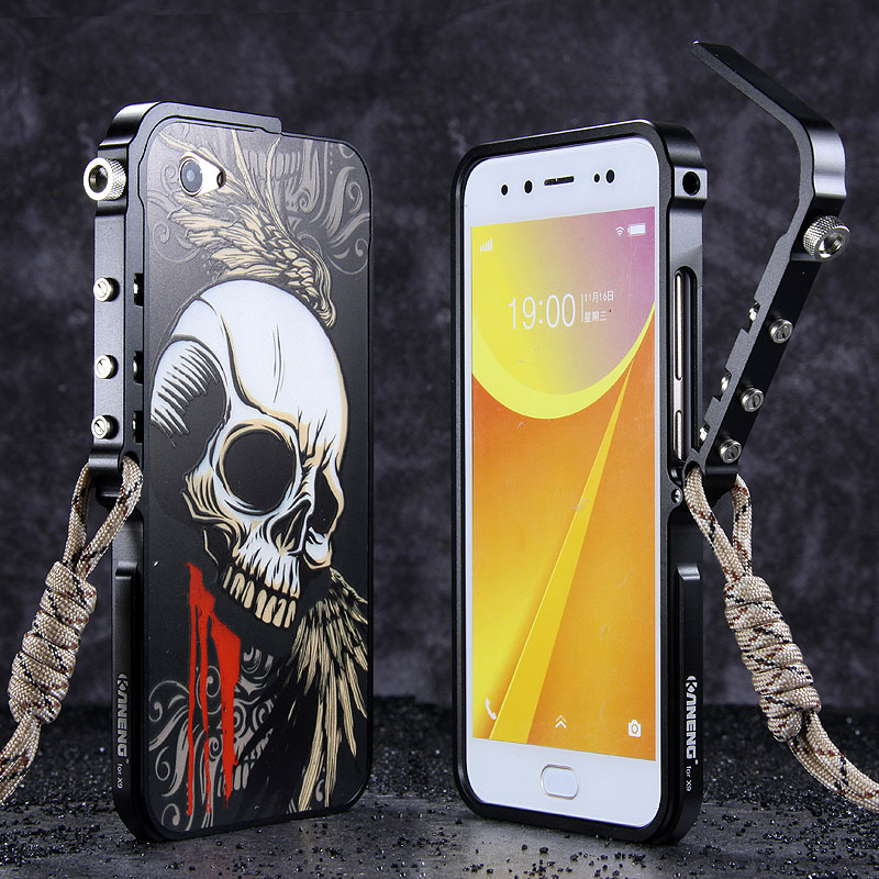 KANENG Mechanical Arm Trigger Aluminum Bumper Metal Frame Case Cover for vivo X9