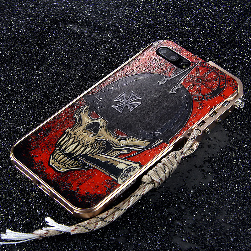 KANENG Mechanical Arm Trigger Aluminum Bumper Metal Frame Case Cover for Apple iPhone 7 Plus & iPhone 7