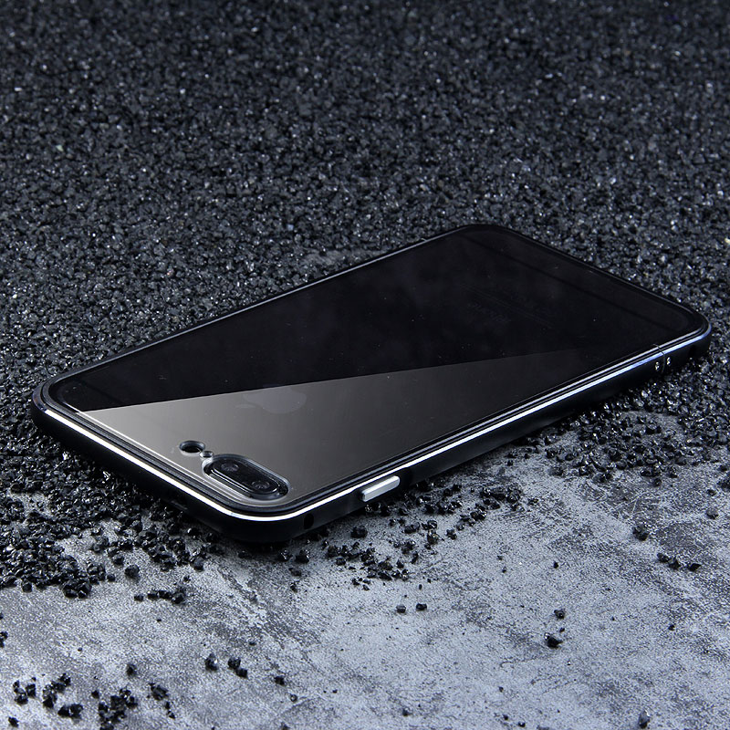 iy Bicolor Aurora Aluminum Metal Bumper Scratch Resistant Transparent PC Case Cover for Apple iPhone 8 Plus & iPhone 8 & iPhone 7 Plus & iPhone 7