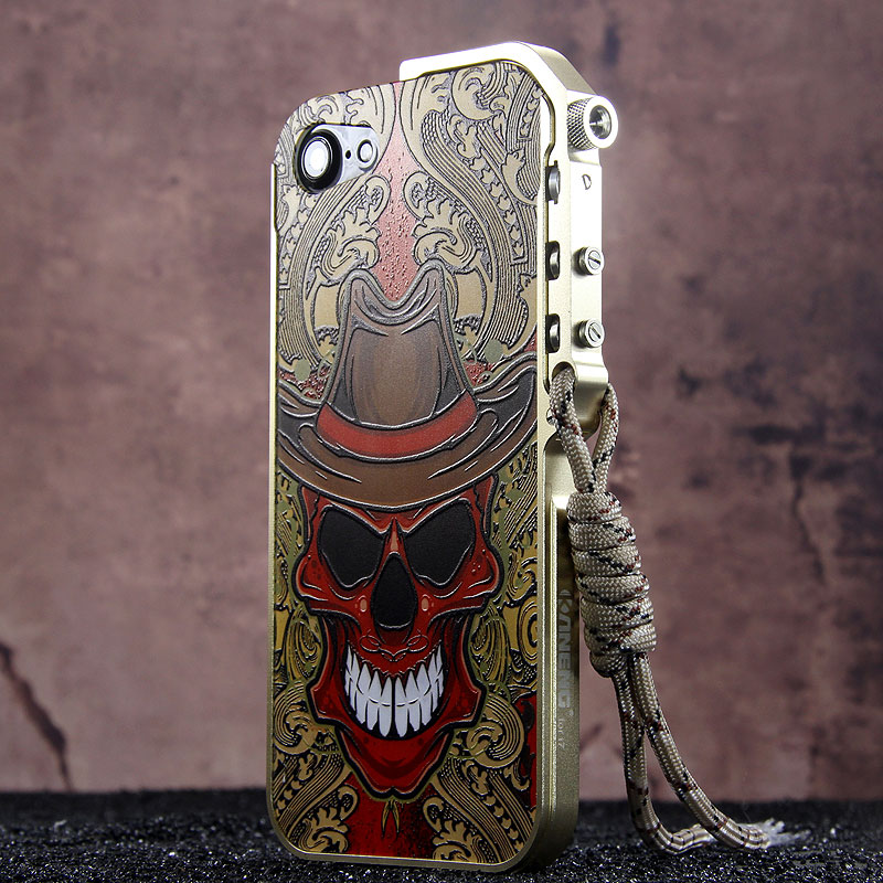 KANENG Mechanical Arm Trigger Aluminum Bumper Metal Frame Case Cover for Apple iPhone 7 Plus & iPhone 7