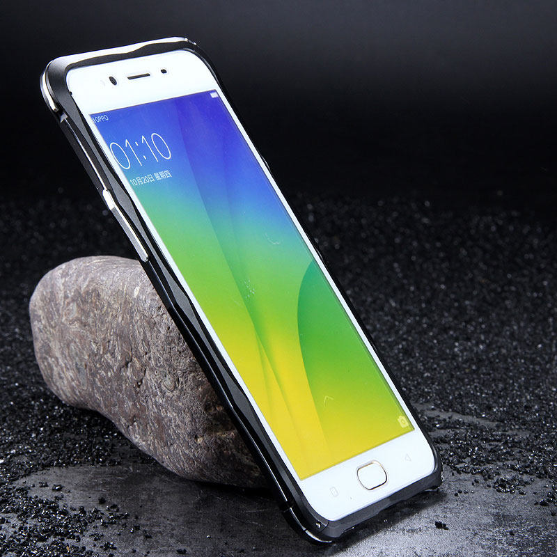 iMatch Slim Light Aluminum Metal Shockproof Bumper with Kickstand for OPPO R9s & OPPO R9s Plus