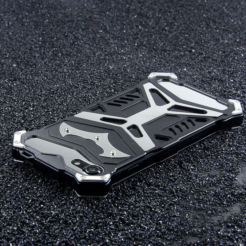 Crescent Knife Batman Stainless Steel Mirror Shockproof Aluminum Metal Case Cover for Apple iPhone 7 Plus & iPhone 7