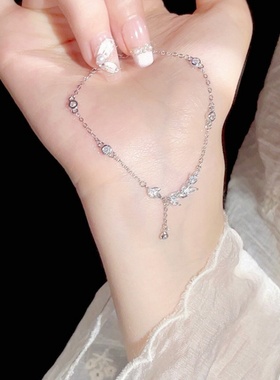 999纯银麦穗手链女轻奢小众