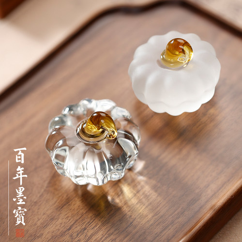 南瓜琉璃水晶玻璃镇尺