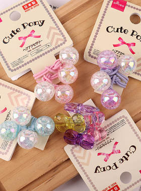 日本大创DAISO橡皮筋发圈糖果色发圈束发带辫绳可爱儿童发绳发圈