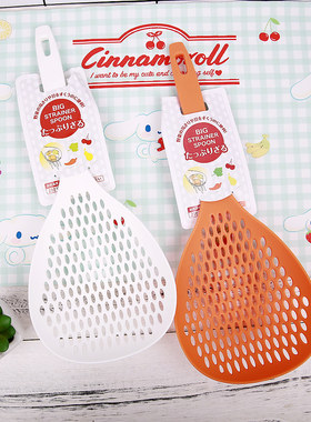 日本进口尼龙饺子漏勺面条焯水筛火锅过滤网筛长柄捞面勺网勺过滤