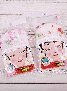 日本NITORI浴帽樱桃草莓女款防水淋浴可爱浴帽26cm美容卡通成人浴