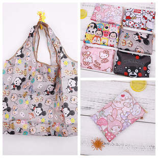 大容量卡通购物袋可爱可折叠手提袋卡通便携购物袋环保袋包 包邮