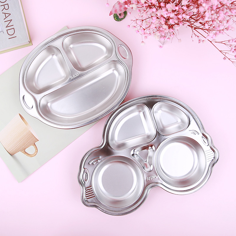 卡通304不锈钢卡通学生餐盘儿童