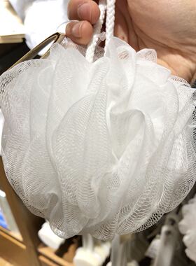 日本MUJI无印良品 按摩起泡球 沐浴球 大小号浴花附绳洗澡起泡球