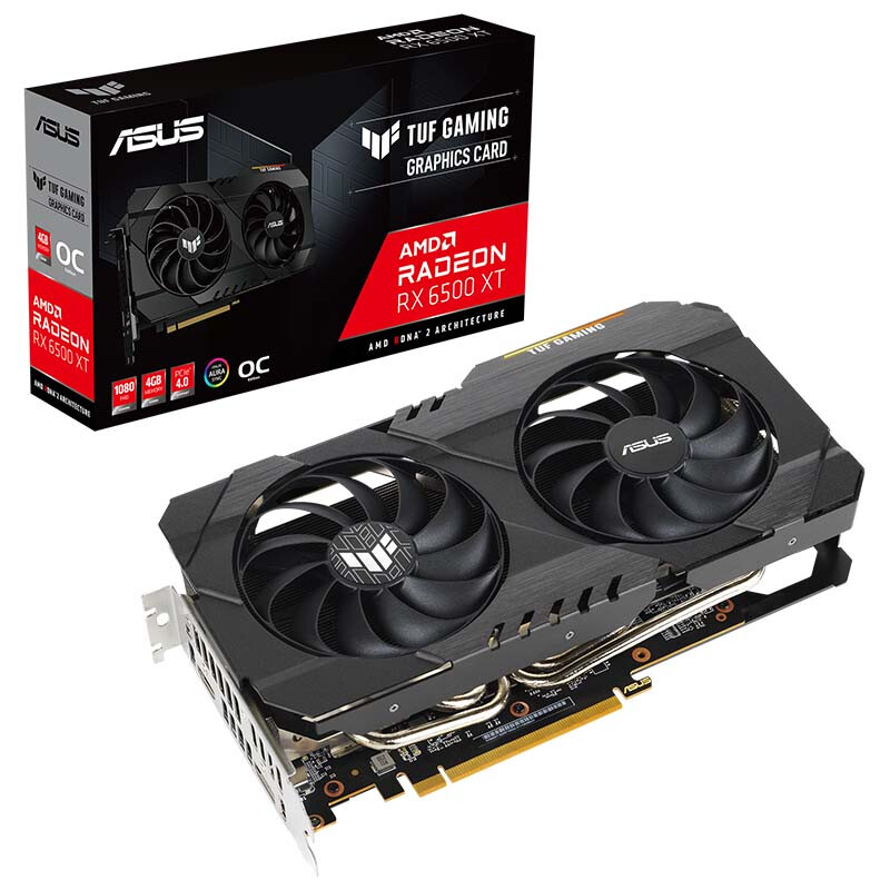 华硕（ASUS）TUF/DUAL RX6500XT-O4G台式电竞游戏独立AMD显卡