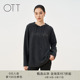 OTT2025冬新款 软糯保暖上衣 连帽字母羊毛针织卫衣宽松休闲套头衫
