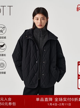 【驼绒假两件】0TT2025年冬季女装新品罗纹毛织叠穿拼接保暖外套