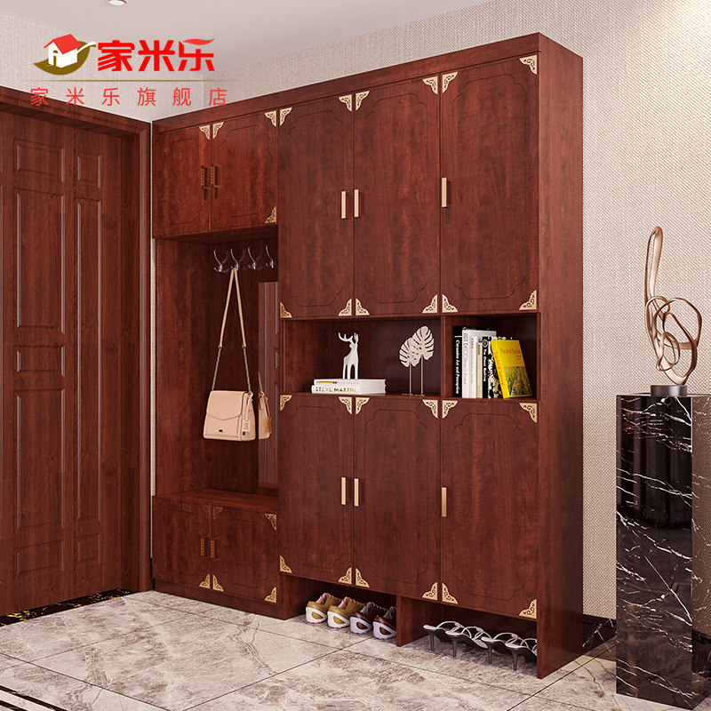 进门家用玄关柜鞋柜带镜子挂衣架一体现代新中式门口大容量门厅柜|ruв категории жилой мебели, кабинет, чистка - от Buy2taobao.com для оказания профессиональной услуги покупки агента Taobao