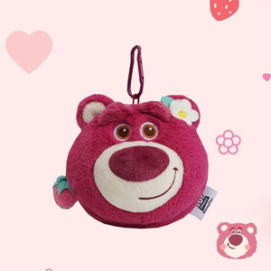 正版迪士尼草莓熊零钱包耳机包公交卡包挂饰女生小包包卡通挂件