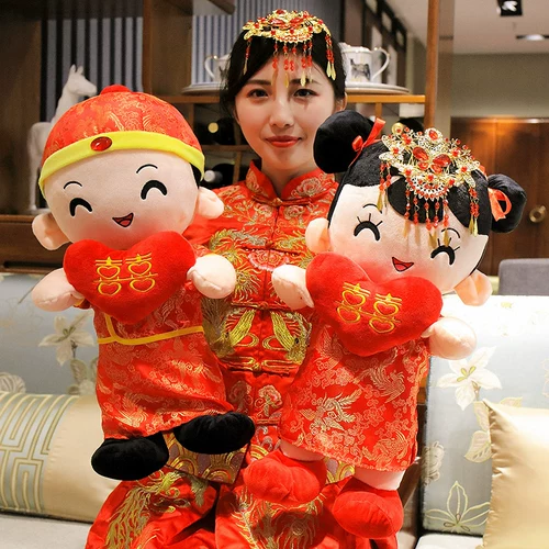 Кукла для влюбленных, плюшевая игрушка, подушка, свадебный подарок