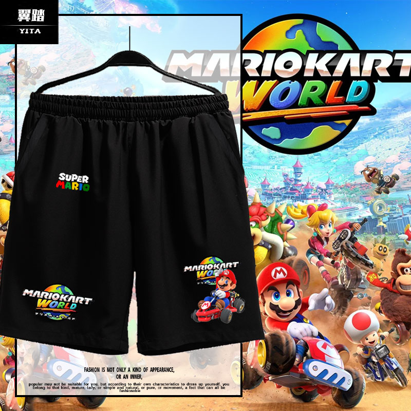 马里奥赛车世界switch2游戏短裤