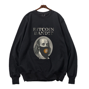 马斯克货币进化同款圆领卫衣比特币BTC区块链男女套头长袖上衣服
