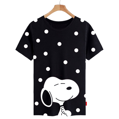 史努比查理布朗动漫周恤卡通冰丝
