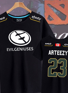 EG战队队服TI9国际邀请赛刀塔2dota短袖T恤衫男女半袖比赛服衣服