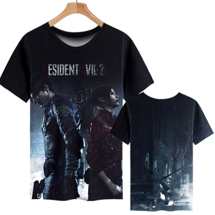 生化危机3重置版游戏PS4周边冰丝短袖T恤衫男女休闲夏季宽松衣服