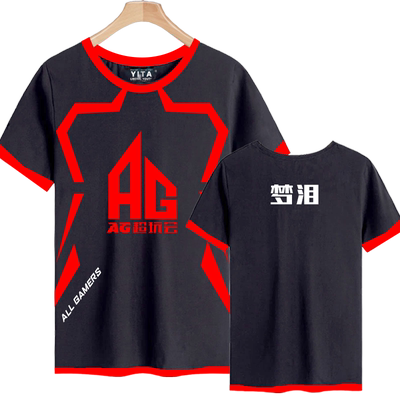 AG超玩会战队队服王者游戏荣耀老帅梦泪冰丝短袖T恤衫男衣服半袖