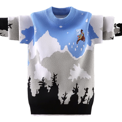 男童秋冬纯棉保暖毛衣