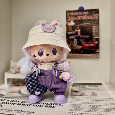 labubu娃衣紫色幸运拉布布衣服潮