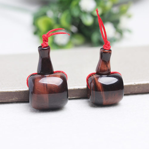 天然水晶 红虎眼石藏式三通佛头 DIY佛珠手链配饰配件