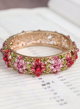 复古民族风女合金手镯