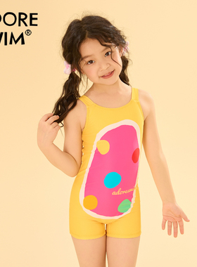 爱多尔女童泳衣连体可爱儿童游泳衣卡通中小童新款2025夏季游泳服