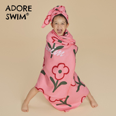 2025新款 游泳浴巾儿童可裹浴巾洗澡吸水巾女童沙滩巾防晒女孩毛巾