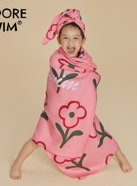 2025新款游泳浴巾儿童可裹浴巾洗澡吸水巾女童沙滩巾防晒女孩毛巾