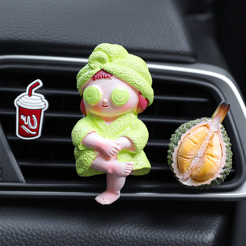 汽车香薰空调出风口摆件夹浴巾女孩固体香水车内车载持久淡香挂件