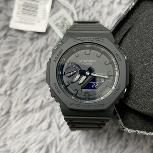 卡西欧 Casio 农家橡树八角树脂表带运动防水黑武士GA-2100