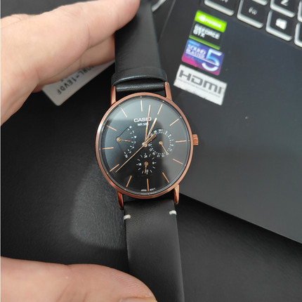 卡西欧 Casio Analogue指针系列时尚商务石英男表 MTP-E320RL-1E