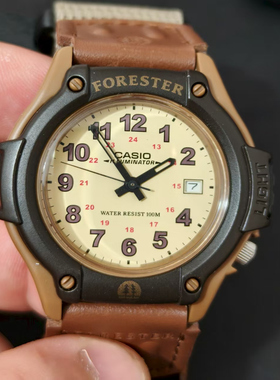 卡西欧皮革表带经典指针复古石英男女同款石英机芯手表FT500WC