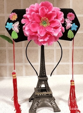 还珠格格发箍清朝宫廷帽子公主帽头饰甜美可爱款新民族帽结婚道具