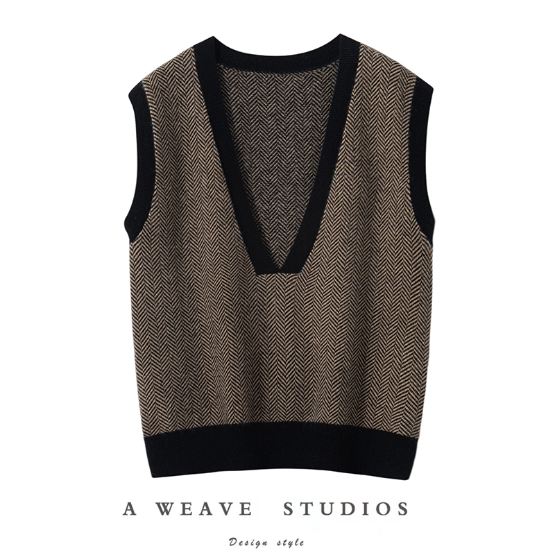 新款宽松外穿百搭毛衣坎肩