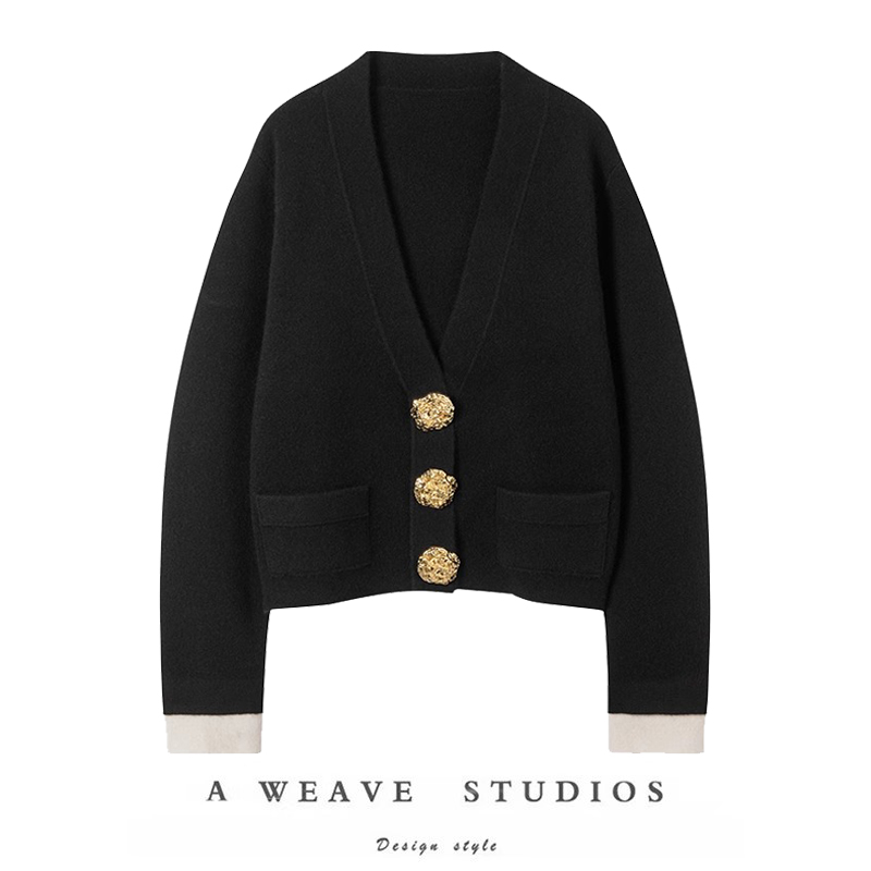 骨子里的时髦气质~四平针加厚羊绒开衫女纯羊绒毛衣针织开衫外套